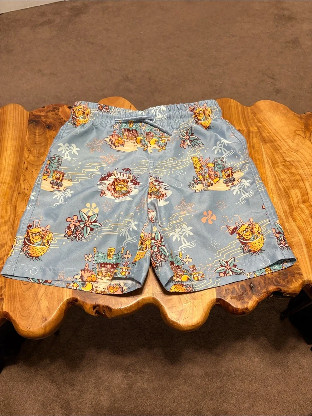 Boys Old Navy SpongeBob Print Swim Trunks size M(8)